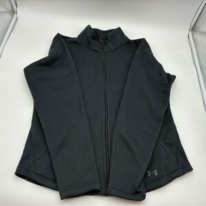 Under Armour Black Full-Zip Athletic Jacket, Large